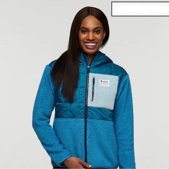 Cotopaxi Women's Medium Trico Hybrid Jacket Abyss Lake Blue NWT Hood Fleece - Picture 8 of 14